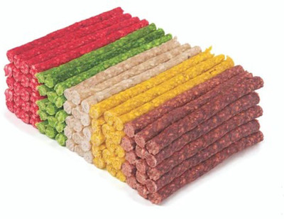 Bones UP Dog Chew Sticks 450g Multi-Flavored Rawhide Munchy Sticks for Dogs Treat Chicken, Mutton, Liver, Milk, Mint Dog Chew(450 g, Pack of 5)