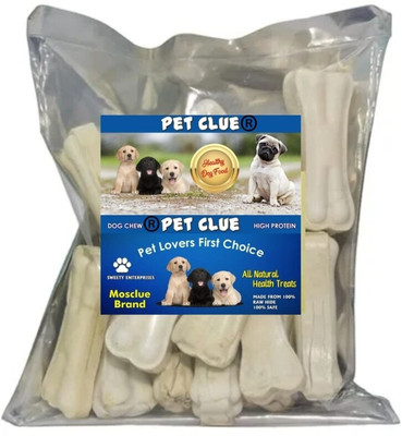 Pet Clue Dog Pet Food 3 Inch Pack of 12 Calcium Treat Bone & Twisted Chicken Dog Chew Chicken Dog Chew(375 g, Pack of 12)