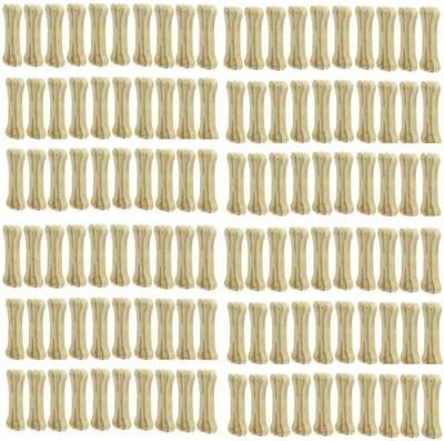 MS PET HOUSE Dog Chew Bone 4 Inches 10 Kg Rawhide Pressed Bone Calcium Treat Dog Bones 4 Inch Beef Dog Chew(10 kg, Pack of 1)