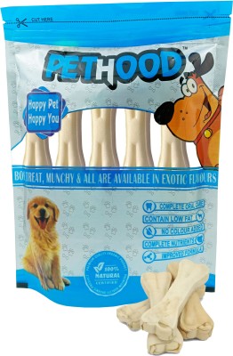 PET HOOD Dog Chew Bone 4 inch - 10 Pc Pack , Dog Chew Bones, Dog Snacks Chicken Dog Chew(400 g, Pack of 10)