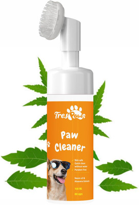 Trespaws Paw Cleaner | Pet Foot Cleaning Foam | Paw Cleaner Massage Brush Care 100 ml Pet Coat Cleanser(Suitable For Dog, Cat)