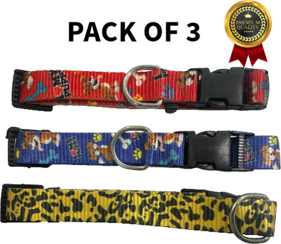 SUPER Soft and Lightweight Dog Collar for All Breeds Neck Belt with Adjustable Buckle Plain Dog & Cat Collar Charm(Multicolor, Other)