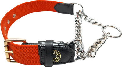 VamaLeathers Plain Dog Collar Charm(Orange, Oval)