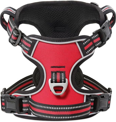 Cocker Double Sided Harness Red L Dog Harness & Leash(Large, Red)
