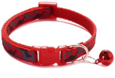Diamond Packers Cat Collar With Bell & Camo Design Adjustable,Safe For Cats & Puppy,Cute Kitty Dog & Cat Break Away Collar(Small, Red)