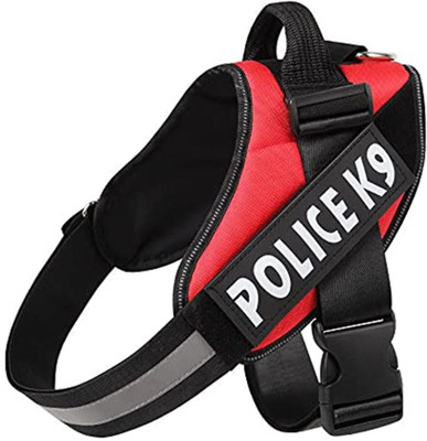 Petshop7 Dog Harness Vest with Hook and Loop Straps and Handle Dog Buckle Harness(Medium, Red)