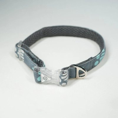 unleash Dog & Cat Everyday Collar(Small, Grey Pow Design)