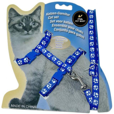 Pet Guard Escape-proof cat harness Comfortable cat harness Pow Print Cat Harness & Leash(Small, Multicolour)