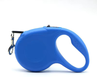 BlingPets Retractable Dog Leash 3Mtr Nylon Dog Leashes with One Button Brake & Release Dog Leash(Small, Blue)