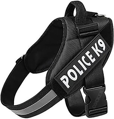 Cocker No Pull Dog Harness Adjustable Reflective Comfortable Dog Standard Harness(Small, Black)