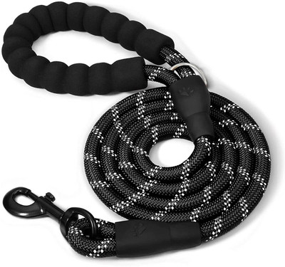 WunderVoX Heavy Duty Dog Leash with Comfortable Padded Handle Dog & Cat Leash(Medium, Black)