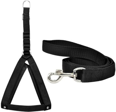 Aftra XXL Padded Body Belt Combo Pack Soft Comfortable Breakaway Closure Dog Harness & Leash(55 - 76 cm, Black)