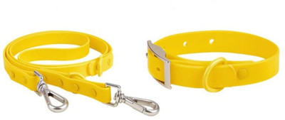 BlingPets Dog Anti Break Free pet Taction Rope/Leash & Collar Set for Your Dog Dog Collar & Leash(Large, Yellow)
