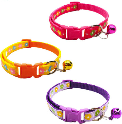 Litvibes Cat & Puppy Collar With Bell,Kitten & Small Dogs Soft Adjustable & Breakaway Dog & Cat Break Away Collar(Small, Multicolor)