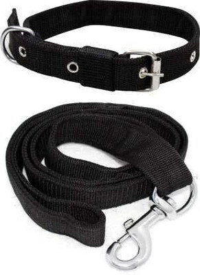 sachi sports Nylon Dog Belt Dog & Cat Harness & Leash(Small, Black)