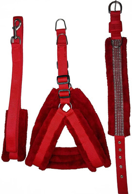 Yucky german shepherd dog harness Dog & Cat Harness & Leash(Large, red)