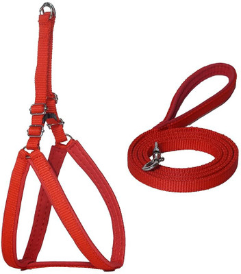 Cocker Dog & Cat Harness & Leash(Small, RED)