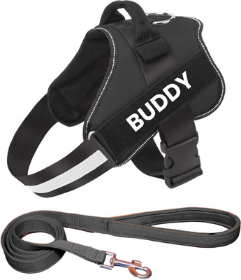 Pawxie Dog Vest Harness With Leash, Adjustable Size For 23-35 Kg Pet Dog Harness & Leash(Large, Black)