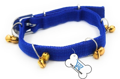 THE DDS STORE Dog Belt Ghungroo Collar Specially for Large Breed Dog Collar Pet Collar Dog & Cat Collar & Leash(Large, BLUE COLLAR)