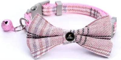 DogTrust Cat Collar with Bow Tie & Bell, Kitty Kitten Necklace for Small Dogs Cat Everyday Collar(Small, Multicolor)