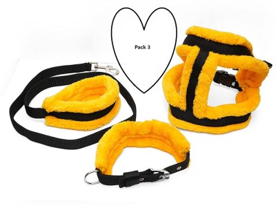 Aftra Combo Pack Soft Comfortable Breakaway Closure Dog Harness & Leash(Extra Large, Black)
