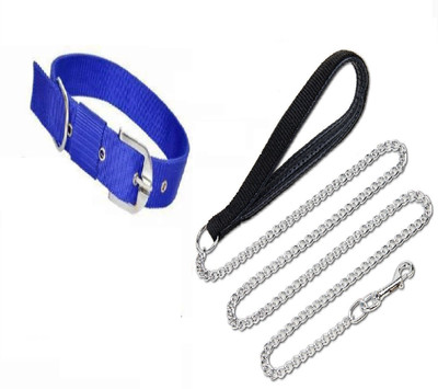 SENAPATI Dog Collar & Chain(Medium, Blue)