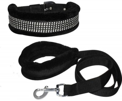 Aftra XXL Padded Body Belt Combo Pack Soft Comfortable Breakaway Closure Dog & Cat Collar & Leash(45 - 66 cm, Black)