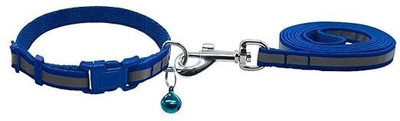 stupefying Pets Collar Breakaway Safety Cat Dog Puppy Kitten Collars with Belt (Pack of Dog & Cat Collar & Chain(Medium, Blue With Grey)