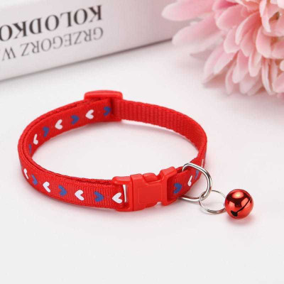 Litvibes Collar With Bell,Kitten Kitty & Small Dog Soft,Safe,Breakaway For Cats & Puppies Dog & Cat Everyday Collar(Small, Red)