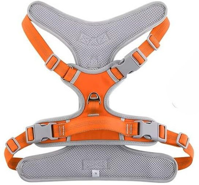 PETZ R US No-Pull Dog Harness – Adjustable Reflective Pet Vest with Easy Control Handle Dog Buckle Harness(Small, Orange)