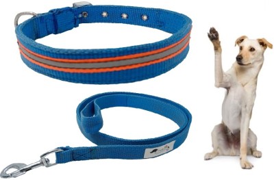 FOREVER99 Dog Collar Pet Security Reflective Nylon Neck Belt XXL Fit Neck 24 to 28 inch Dog & Cat Collar & Leash(55 - 76 cm, Blue)