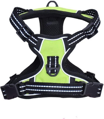 Tame Love Premium Quality Padded Harness and Leash Chest Belt Dog Safety Harness(Medium, GREEN)