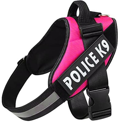 Petshop7 K9 Premiuim Quality Safety Dog Harness Dog Safety Harness(Extra Large, Pink)