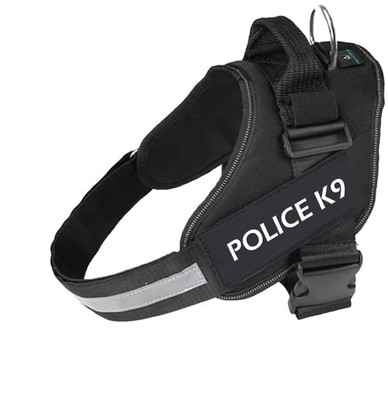 PAWS INTERNATIONAL Police K9 Dog Harness No Pull Harness | Reflective | No Choke Dog Standard Harness(Small, Black)