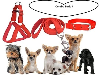 Aftra Combo Pack Soft Comfortable Breakaway Closure Dog Harness & Leash(Extra Small, Red)