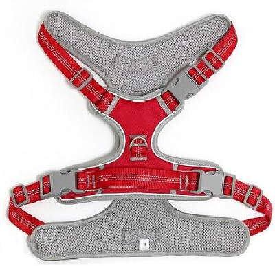 PETZ R US No-Pull Dog Harness – Adjustable Reflective Pet Vest with Easy Control Handle Dog Buckle Harness(Medium, Red)