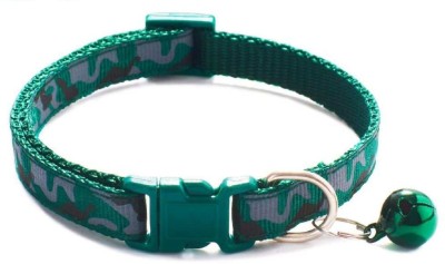 Litvibes Camo Design Collar With Bell,Kitten Dog Soft Adjustable,For Cats & Puppies Cat Everyday Collar(Small, Dark Green)