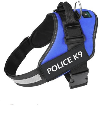 PAWS INTERNATIONAL Police K9 Dog Harness No Pull Harness | Reflective | No Choke Dog Standard Harness(Medium, Blue)