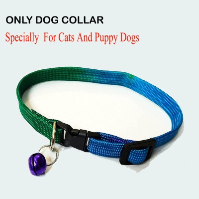 WROSHLER (P OF 1) Good Quality Nylon 1/2 inch Rainbow DOG Collar Cat & Puppy. Dog & Cat Everyday Collar(Extra Small, Multi-Color, [Color May vary])