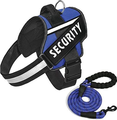 neomart Dog Harness & Leash 3M Reflective easy control for al type of dog and age Dog Harness & Leash(Medium, BLUE)