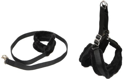 Aftra Combo Pack Soft Comfortable Breakaway Closure Dog Harness & Leash(Extra Small, Black)