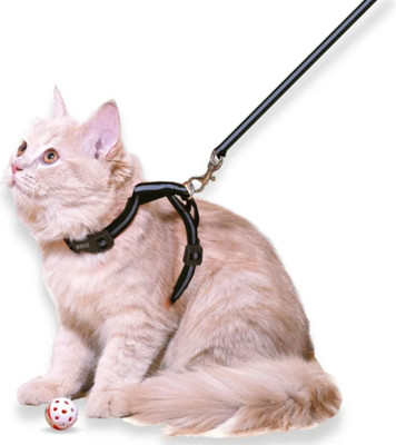 fashnita Reflective cat harness with leash ,cat for walking,escape proof Cat Harness & Leash(Medium, Black)