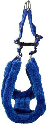 Petlia Body Belt Training Lead Dog Leash Fur Padded Nylon Set Combo XXXL Dog Harness & Leash(55 - 76 cm, Blue)