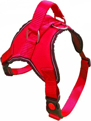 Petshop7 No Pull Camouflage Dog Harness, Best for Training & Walking Easy to Control Dog Safety Harness(Medium, Red)