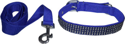 Petshop7 NylonNug CL Dog & Cat Collar & Leash(Extra Small, Blue)