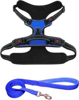 ALCAZAR Dog Chest Belt Harness | No Pull Dog Belt | Reflective Dog Vest Dog Harness & Leash(Small, Blue)