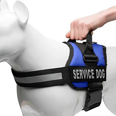 Cocker Adjustable Reflective Blue Collar & Leash Combo Fur Harness Blue Dog NA Harness(Extra Large, Blue)