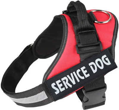 PAWS INTERNATIONAL Police K9 Dog Harness No Pull Harness | Reflective | No Choke Dog Standard Harness(Medium, Red)