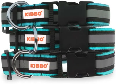 KIBBO Reflective Strip Super Quality Nylon Lightweight and Flexible Dog Collar Dog Everyday Collar(Medium, Sea Green)