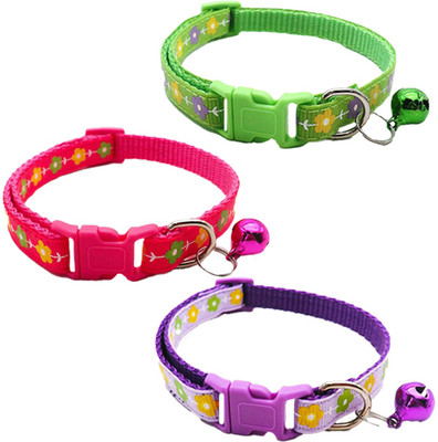 Litvibes Cat & Puppy Collar With Bell,Kitten & Small Dogs Soft Adjustable & Breakaway Dog & Cat Break Away Collar(Small, Multicolor)